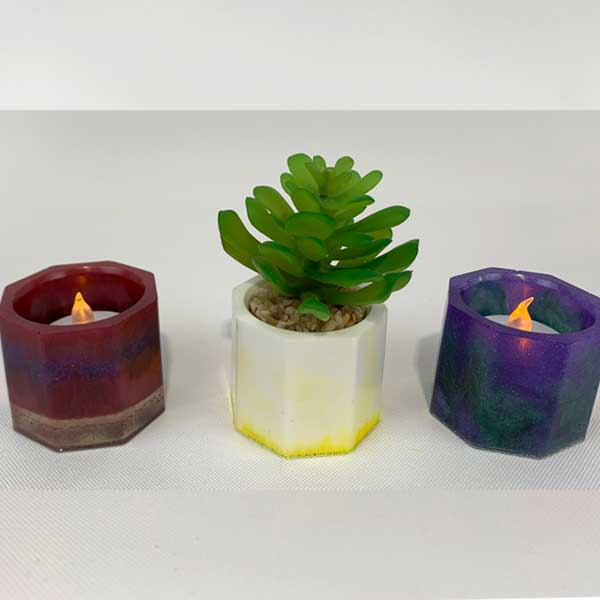 Epoxy Tea Light Holder & Mini Planter Kit