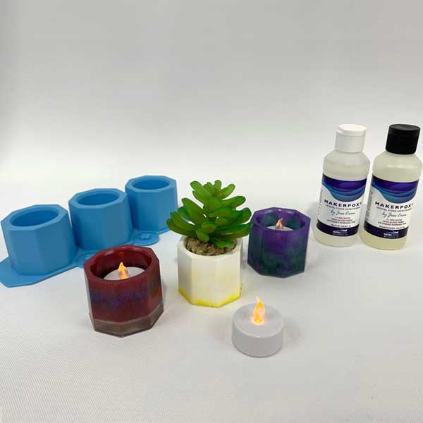 Epoxy Tea Light Holder & Mini Planter Kit
