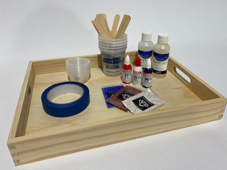 Epoxy Patriotic Serving Tray Mini Kit